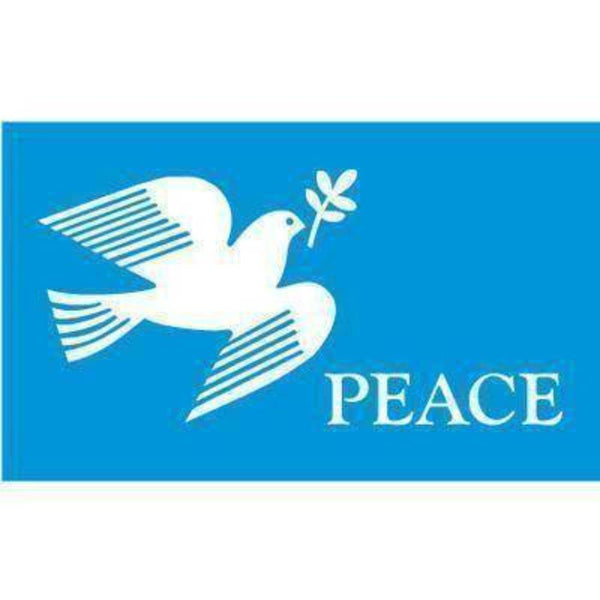 World Peace - Peace Dove Flag Made in USA - 12x18 inch / Single