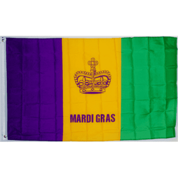 3x5 mardi gras flag