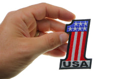 1 USA Patriotic Iron on Patch - 2x3 inch