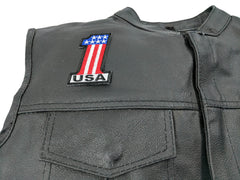 1 USA Patriotic Iron on Patch - 2x3 inch