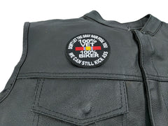 100 Percent Vet 100 Percent Biker We Can Still Kick Ass Patch - 3x3 inch