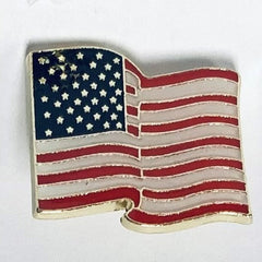 USA Lapel Pin - 1 wavy USA Flag