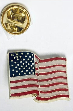 USA Lapel Pin - 1 wavy USA Flag