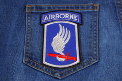 173rd Airborne Iron on Patch - 3x4.5 inch