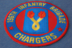 196th Infantry Brigade Patch Chargers - 3x3 inch