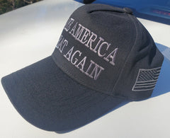 Dark MAGA Make America Great Again Blackout USA Flag Caps Musk Inspired Trump 2024