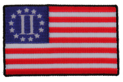 Second American Revolution Flag Patch  - 3.5x2.2 inch