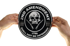 2nd Amendment Shall Not Be Infringed 1789 Skull Patch - 10x10 inch