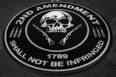 2nd Amendment Shall Not Be Infringed 1789 Skull Patch - 10x10 inch