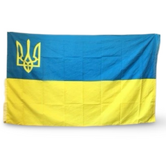 Ukraine Trident Flag Tryzub 3x5 Economical