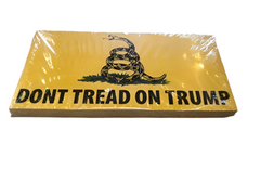 Don't Tread on Trump Gadsden Snake Bumper Sticker Yellow