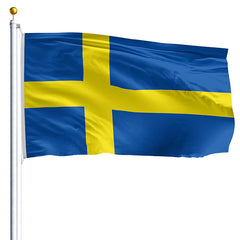 Swedish flag waving