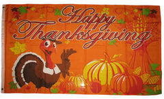 Happy Thanksgiving Turkey Flag 3x5 ft. Economical