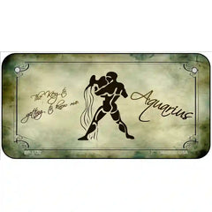 Aquarius Zodiac Novelty Metal License Plate 6" x 3" (BP)