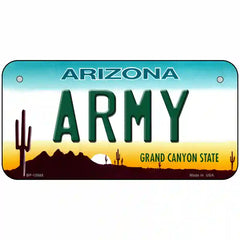 Army Arizona Novelty Metal License Plate Tag 6" x 3" (BP)