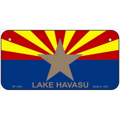 Lake Havasu Arizona State Flag Metal License Plate 6" x 3" (BP)