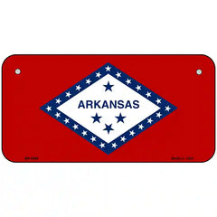 Arkansas State Flag Metal License Plate 6" x 3" (BP)