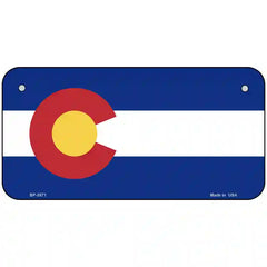 Colorado State Flag Metal License Plate 6" x 3" (BP)