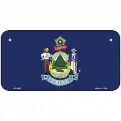 Maine State Flag Metal License Plate 6" x 3" (BP)