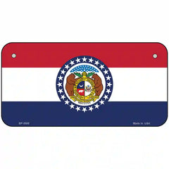 Missouri State Flag Metal License Plate 6" x 3" (BP)