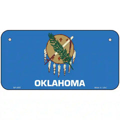 Oklahoma State Flag Metal License Plate 6" x 3" (BP)