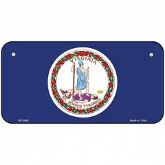 Virginia State Flag Metal License Plate 6" x 3" (BP)