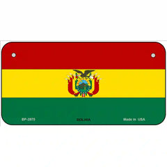 Bolivia Flag Metal License Plate 6" x 3" (BP)