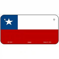 Chile Flag Metal License Plate 6" x 3" (BP)