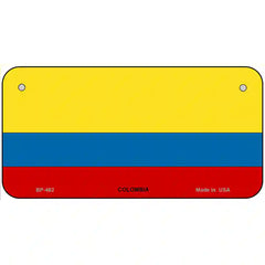 Colombia Flag Metal License Plate 6" x 3" (BP)