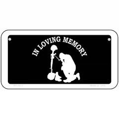 In Loving Memory Kneeling Novelty Metal License Plate 6" x 3" (BP)