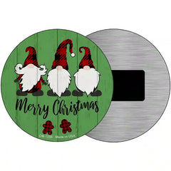 Merry Christmas Gnomes Novelty Metal Circular Sign 3.5" (CM)