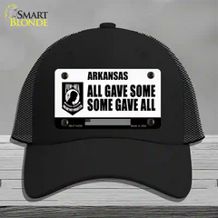 Arkansas POW MIA Some Gave All Novelty License Plate Hat Mesh / Black