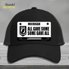 Michigan POW MIA Some Gave All Novelty License Plate Hat Mesh / Black