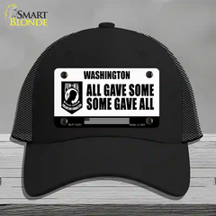 Washington POW MIA Some Gave All Novelty License Plate Hat Mesh / Black