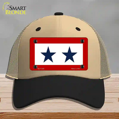 Blue Star Two Novelty License Plate Hat Mesh / Khaki|Black