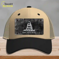 Dont Tread On Me Black Novelty License Plate Hat Mesh / Khaki|Black