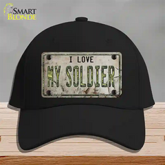 I Love My Solider Novelty License Plate Hat Cotton / Black