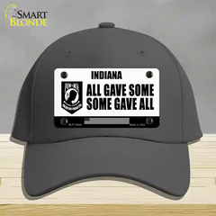 Indiana POW MIA Some Gave All Novelty License Plate Hat Cotton / Charcoal