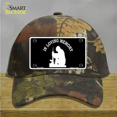 In Loving Memory Sitting Novelty License Plate Hat Cotton / Camoflauge