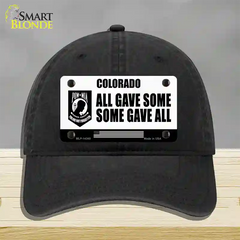 Colorado POW MIA Some Gave All Novelty License Plate Hat Unconstructed Cotton / Black