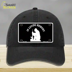 In Loving Memory Sitting Novelty License Plate Hat Unconstructed Cotton / Black