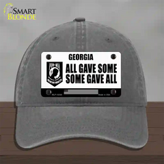 Georgia POW MIA Some Gave All Novelty License Plate Hat Unconstructed Cotton / Charcoal