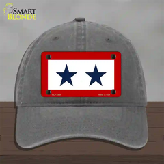 Blue Star Two Novelty License Plate Hat Unconstructed Cotton / Charcoal