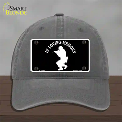 In Loving Memory Squatting Novelty License Plate Hat Unconstructed Cotton / Charcoal