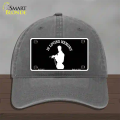 In Loving Memory Standing Novelty License Plate Hat Unconstructed Cotton / Charcoal