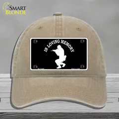 In Loving Memory Squatting Novelty License Plate Hat Unconstructed Cotton / Khaki