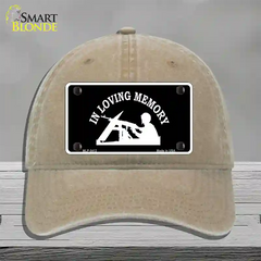 In Loving Memory Lookout Novelty License Plate Hat Unconstructed Cotton / Khaki