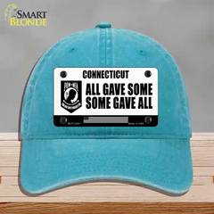 Connecticut POW MIA Some Gave All Novelty License Plate Hat Unconstructed Cotton / Lake Blue