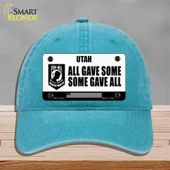 Utah POW MIA Some Gave All Novelty License Plate Hat Unconstructed Cotton / Lake Blue