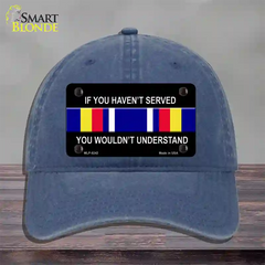 War On Terrorism Ribbon Novelty License Plate Hat Unconstructed Cotton / Navy